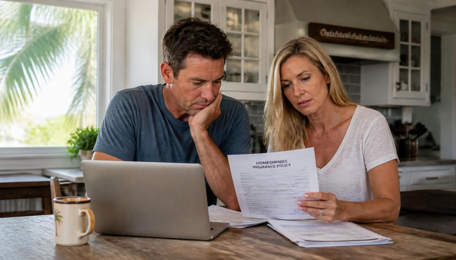 Florida resident reviewing an insurance policy for coverage gaps
